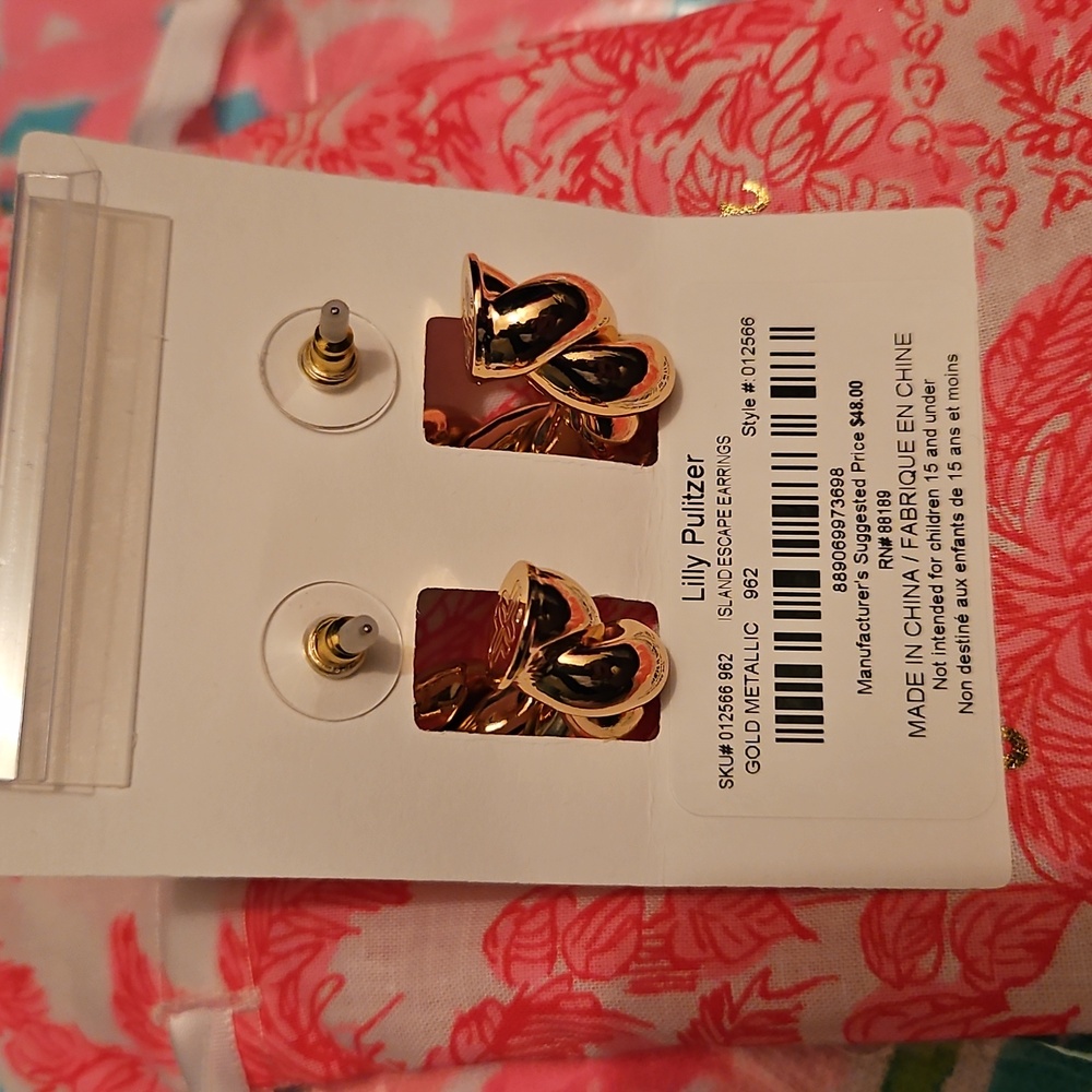 Lilly Pulitzer Gold-Tone Chain Earrings - Picture 4 of 5